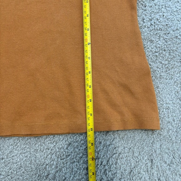 Anthropologie Maeve Ribbed Mock Neck Top Burnt Orange Rust - Picture 12 of 12
